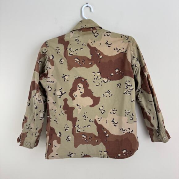 Vintage Desert Camo Shirt Men's S X-Short Brown Chocolate Chip Jacket Shirt READ - Picture 2 of 12